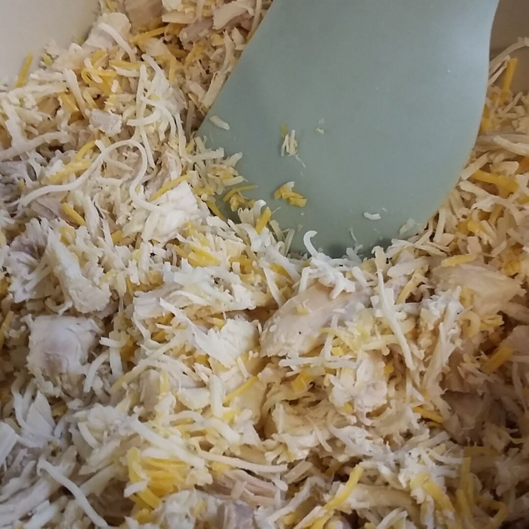 I made a chicken enchiladas recipe that I found on Pinterest