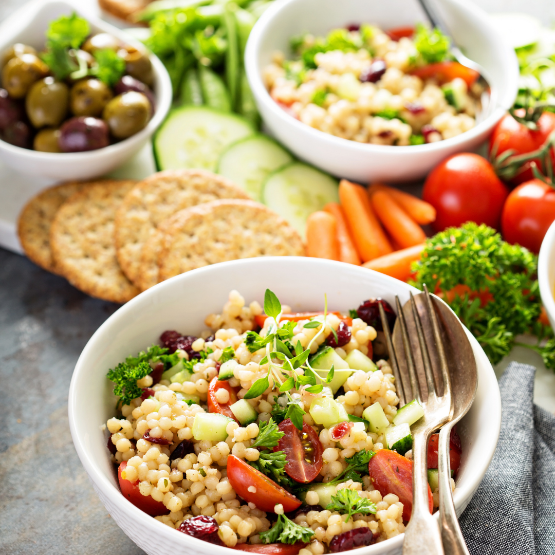 A delightful and nutritious vegan Mediterranean salad